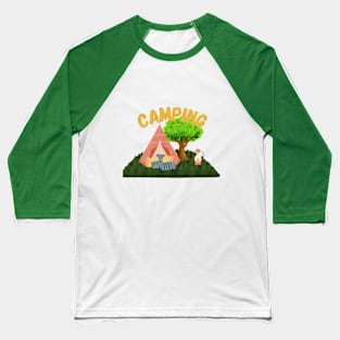 camping Baseball T-Shirt